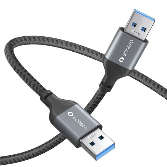 sonero SPC-U050-010 USB Kabel USB 3.2 Gen 1 (3.1 Gen 1) 1 m USB A 5 Gbit/s Schwarz, Grau, 3 image