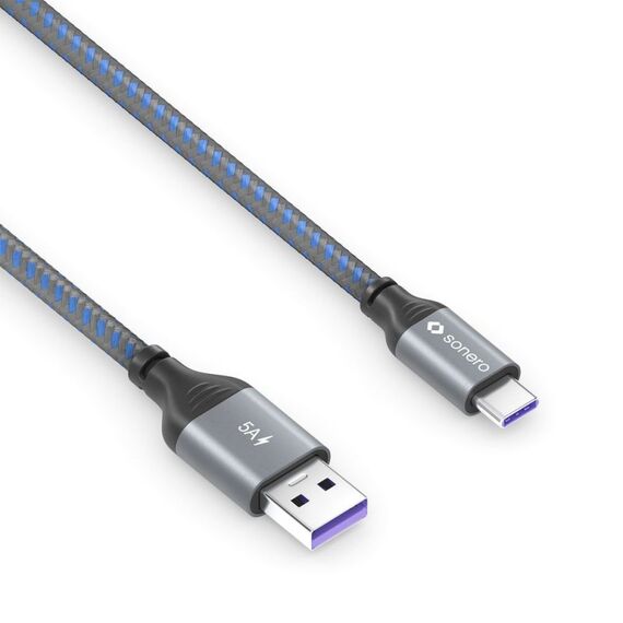 sonero SPC-U110-010 USB Kabel USB 2.0 1 m USB C USB A 0,48 Gbit/s Blau, Grau