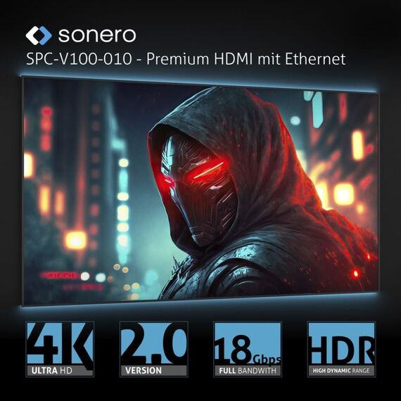 sonero SPC-V210-002 Videokabel-Adapter 0,1 m USB Typ-C HDMI Schwarz, Grau, 3 image