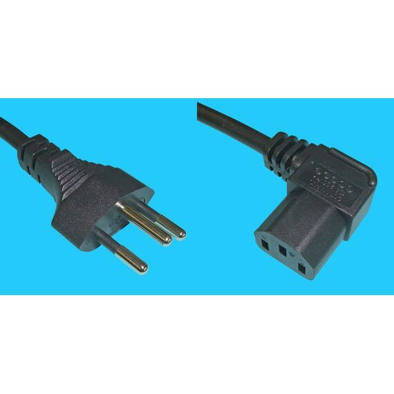 Diggelmann SPCABI-2 Stromkabel Schwarz 2 m C13-Koppler, Farbe: Schwarz, Länge: 2 m
