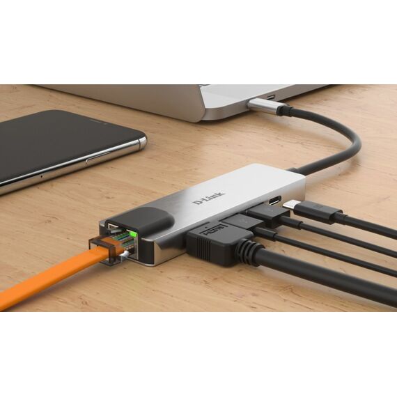 D-Link DUB-M520 laptop-dockingstation & portreplikator Kabelgebunden Thunderbolt 3 Aluminium, 3 image