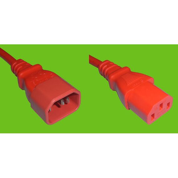 Diggelmann SPVRD10-05 Stromkabel Rot 0,5 m C13-Koppler C14-Koppler