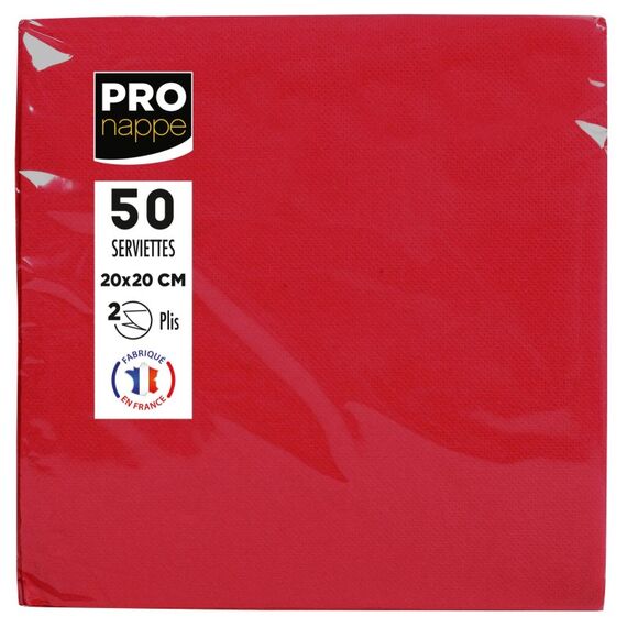 PRONAPPE SV622009I Serviette 50 Stück(e) Rot Baumwolle