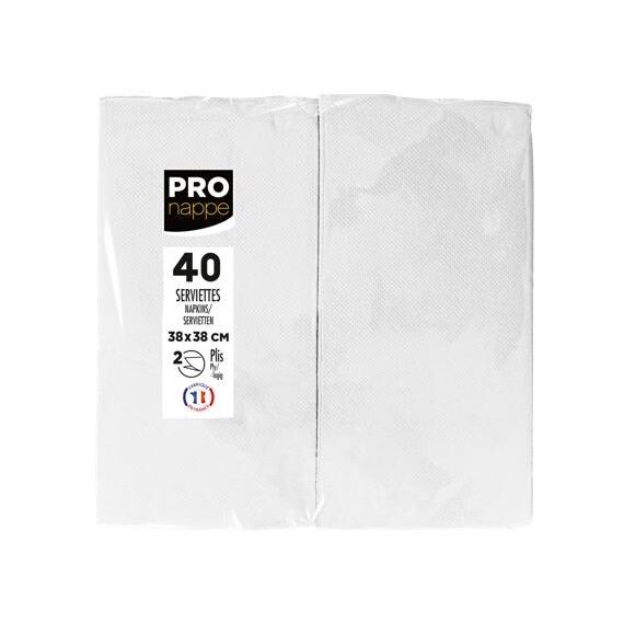 PRONAPPE SV623901I Papierserviette Seidenpapier Weiß 40 Stück(e)