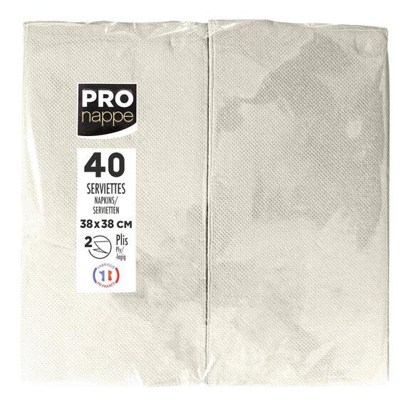 PRONAPPE SV623902I Serviette 40 Stück(e) Elfenbein