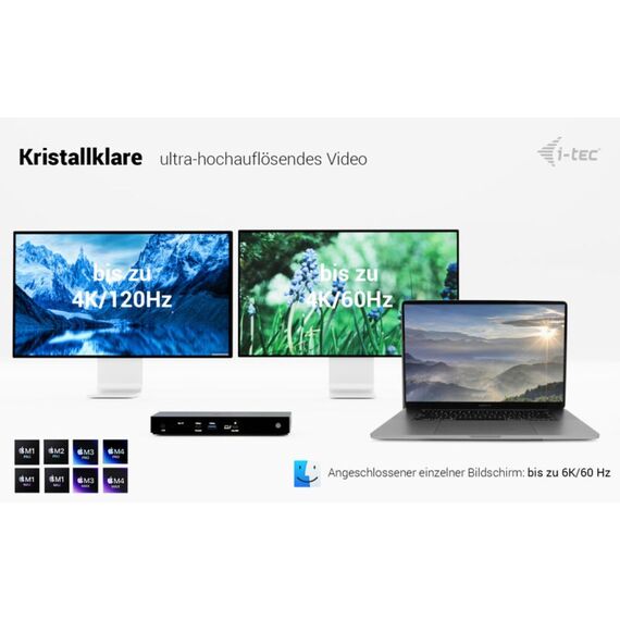 i-tec Thunderbolt4 Triple Display Docking Station + Power Delivery 96W, 7 image