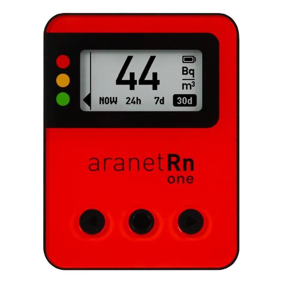 Aranet Radon One Gasdetektor, Farbe: Schwarz, Rot