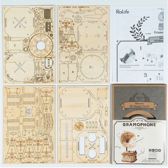 ROBOTIME Gramophone 3D-Puzzle 122 Stück(e) Musik, 7 image