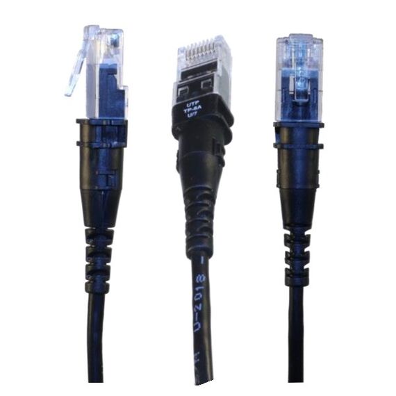 PatchSee ThinPATCH Netzwerkkabel Schwarz 7,9 m Cat6a U/UTP (UTP) Rund, Länge: 7,9 m