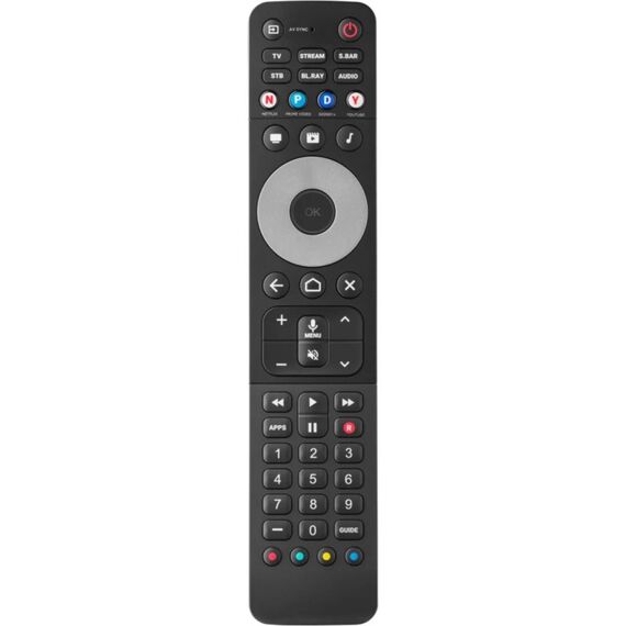 One For All URC 7966 Fernbedienung IR/Bluetooth DVD/Blu-ray, Spielekonsole, Lautsprecher, Soundbar-Lautsprecher, TV, Beistellgerät Drucktasten