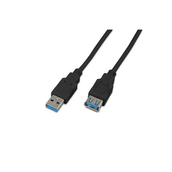 Wirewin USB 3.0 A-A MF 1.8 SW USB Kabel USB 3.2 Gen 1 (3.1 Gen 1) 1,8 m USB A 5 Gbit/s Schwarz, Farbe: Schwarz, Länge: 1,8 m