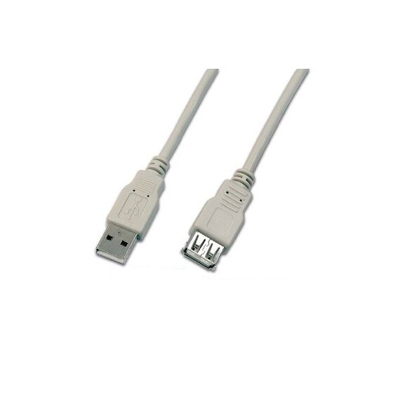 Wirewin USB A-A MF 2.0 GR USB Kabel USB 2.0 2 m 5 Gbit/s Grau, Farbe: Grau, Länge: 2 m