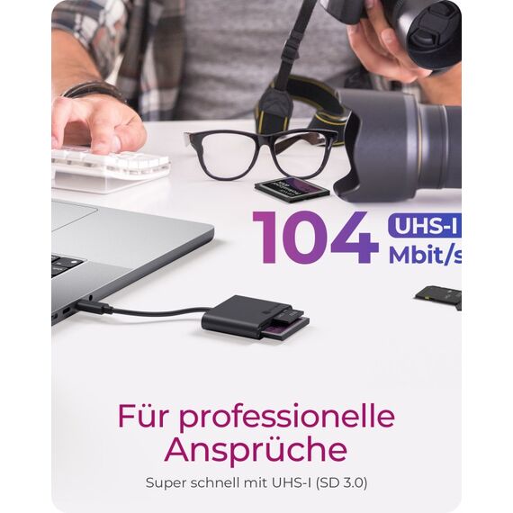 ICY BOX IB-CR301-C3 Externer Multi Card Reader (CF, SD, microSD) mit USB 3.2 Gen 1 Type-C® Hostanschluss, 5 image