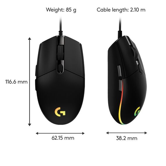 Logitech G 910-005796 Maus Gaming Rechts USB Typ-A 8000 DPI, 6 image