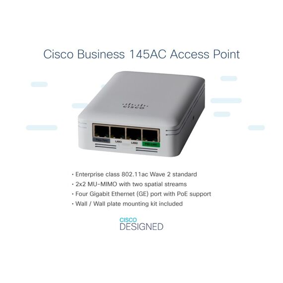 Cisco CBW145AC-E WLAN Access Point 867 Mbit/s Grau Power over Ethernet (PoE), 3 image