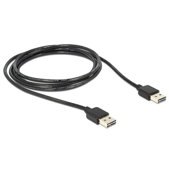 DeLOCK 5m USB 2.0 A USB Kabel USB A Schwarz