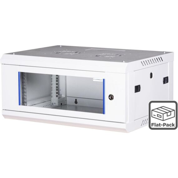 Wirewin WCAB PS3 600X450X4U FP Rack 4U Wandmontiertes Regal Hellgrau, Farbe: Hellgrau