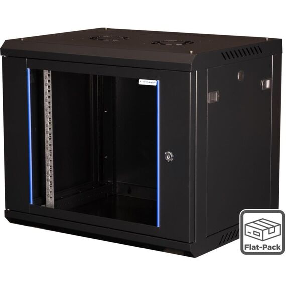 Wirewin WCAB PS3 600X450X9U B FP Rack 9U Wandmontiertes Regal Schwarz, Farbe: Schwarz