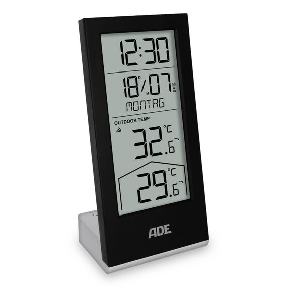 ADE WS2324 Digitale Wetterstation Schwarz, Grau Akku, 2 image