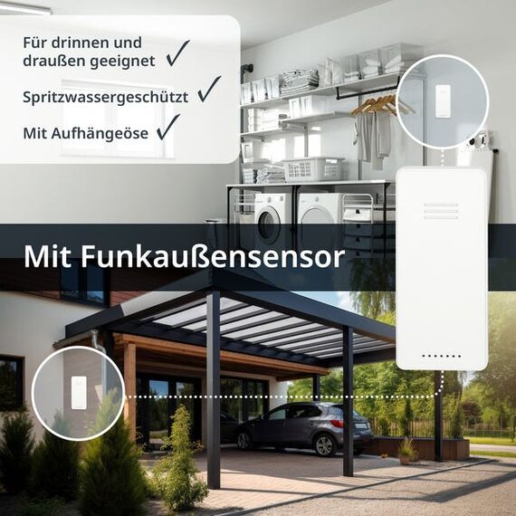 ADE WS2324-1 Digitale Wetterstation Weiß LCD Akku, 5 image