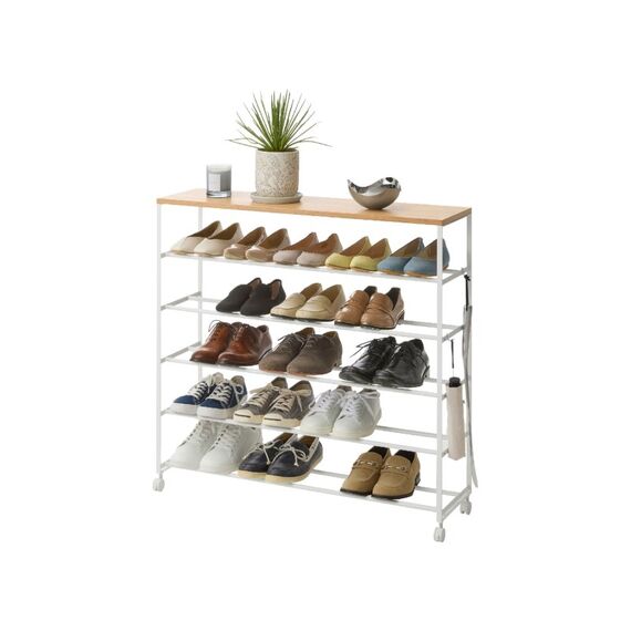 Yamazaki YA01465 Schuhregale offen Weiß, Farbe: Weiß