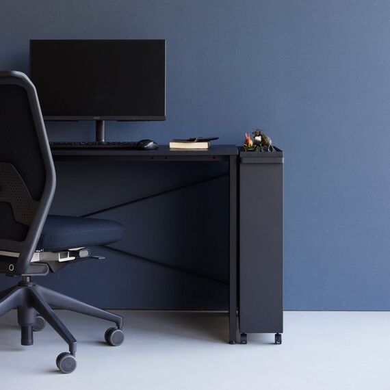 Yamazaki YA01486 Büro-Schubladenschrank Schwarz Stahl, 3 image