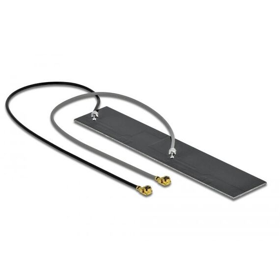 DeLOCK WLAN 802.11 ac/ax/a/h/b/g/n Doppelantenne 2 x I-PEX Inc., MHF® I Stecker 2,2 – 4,0 dBi 2 x 15 cm PCB intern Klebemontage