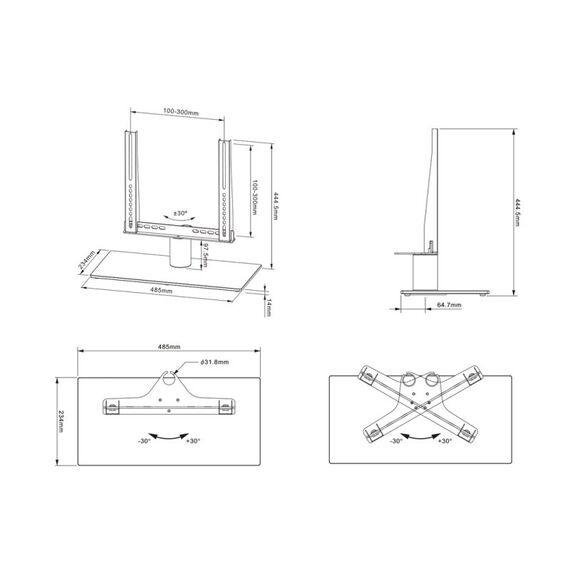 Multibrackets 3132 TV-Halterung 81,3 cm (32") Schwarz, 9 image