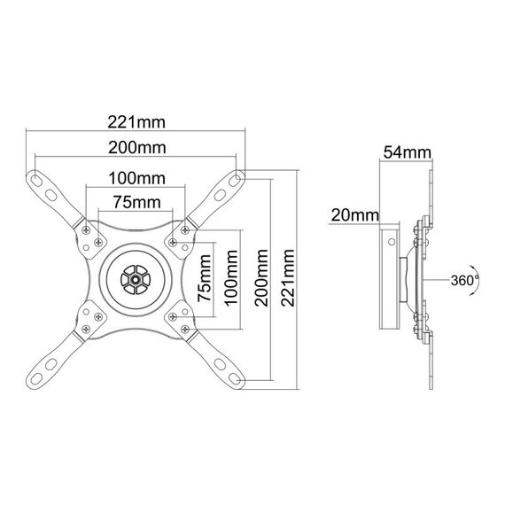 Multibrackets 3497 TV-Halterung 81,3 cm (32") Schwarz, 5 image