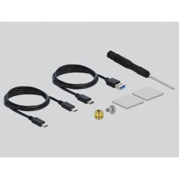 DeLOCK Externes Gehäuse für M.2 NVMe PCIe SSD mit USB Type-C Buchse transparent, 4 image