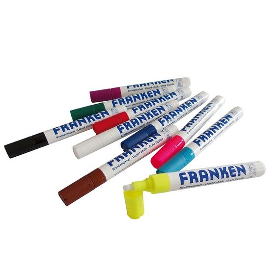 Franken ZKM96 Kreidestift Schwarz, Blau, Braun, Grün, Rot, Weiß 10 Stück(e)