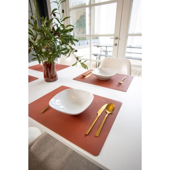 Tiseco RIBBO Platzdeckchen Rechteck Terrakotta 1 Stück(e), Farbe: Terrakotta, 2 image