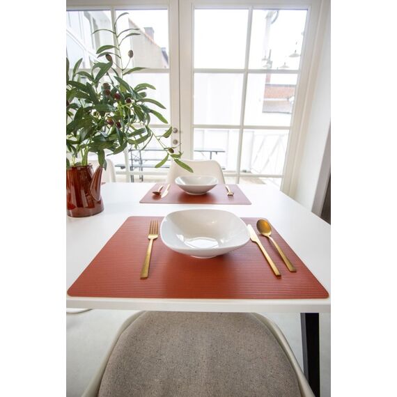 Tiseco RIBBO Platzdeckchen Rechteck Terrakotta 1 Stück(e), Farbe: Terrakotta, 3 image