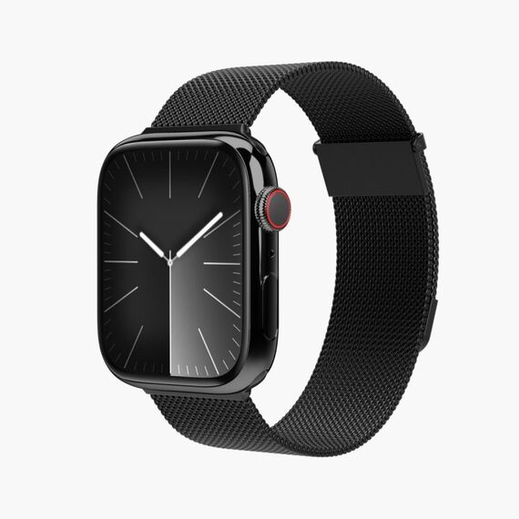 Vonmählen Milanese Loop 2 Gurt Schwarz Edelstahl