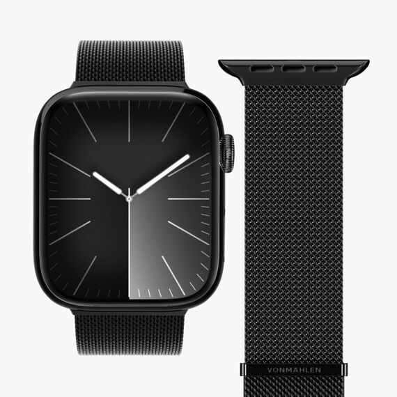 Vonmählen Milanese Loop 2 Gurt Schwarz Edelstahl, 2 image