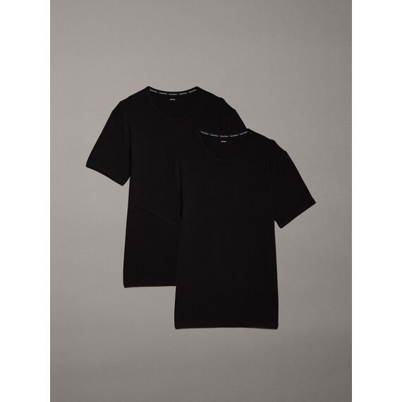 Calvin Klein 000NB1088A-001-S Shirt/Top T-Shirt Rundhals Kurzärmel Baumwolle, Elastan