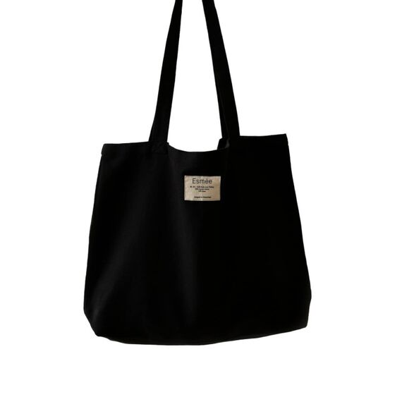 Esmée 100.361.04 Handtasche/Umhängetasche Baumwolle, Leinen Schwarz Frau Stoffbeutel