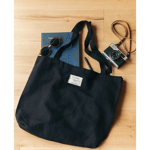 Esmée 100.361.04 Handtasche/Umhängetasche Baumwolle, Leinen Schwarz Frau Stoffbeutel, 4 image