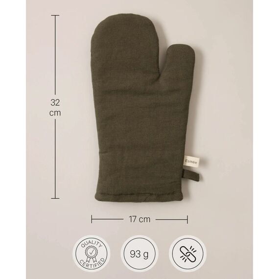 Esmée 100.366.01 Topfuntersetzer / Topflappen Ofenhandschuhe Olive Baumwolle, Leinen, 3 image