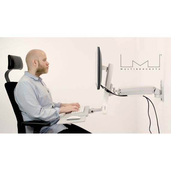 Multibrackets 4351 All-in-One PC/Workstation Halterungen/ Ständer 11,5 kg Weiß 38,1 cm (15") 68,6 cm (27"), 4 image