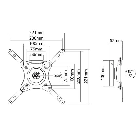 Multibrackets 6061 TV-Halterung 81,3 cm (32") Weiß, 4 image