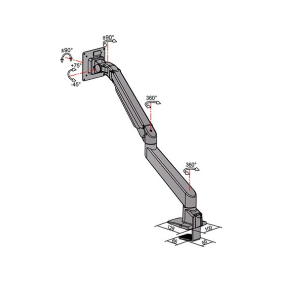 Multibrackets 7150 Flachbildschirm-Tischhalterung 81,3 cm (32") Tisch/Bank Weiß, 14 image