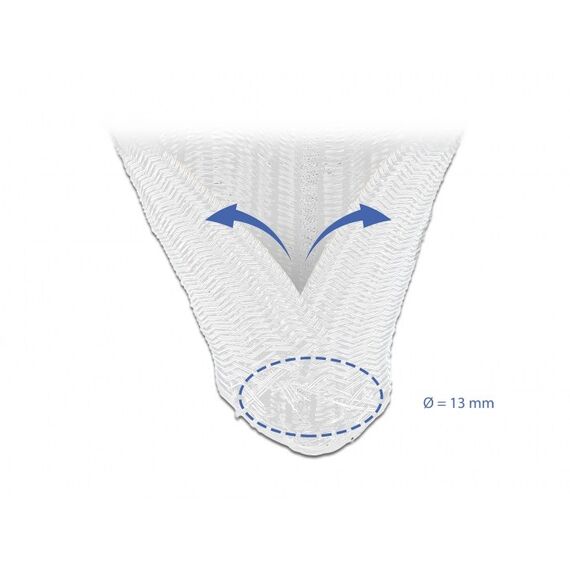 DeLOCK Geflechtschlauch selbstschließend 2 m x 13 mm weiß, 2 image