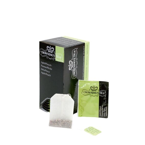 Crowning’s Tea Teebeutel Apfel-Pfirsich Teemischung/Tee mit Aroma