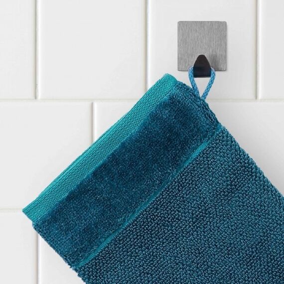 MÖVE Bamboo Luxe Blau Baumwolle, Viskose Waschlappen, Farbe: Blau