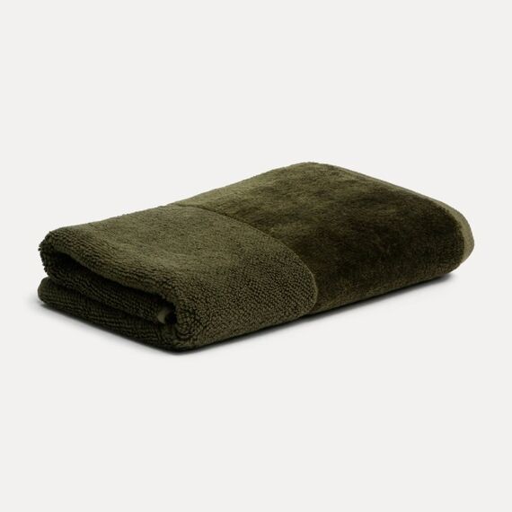 MÖVE Bamboo Luxe Abtrockentuch für die Hände Olive 50 x 100 cm, Farbe: Olive