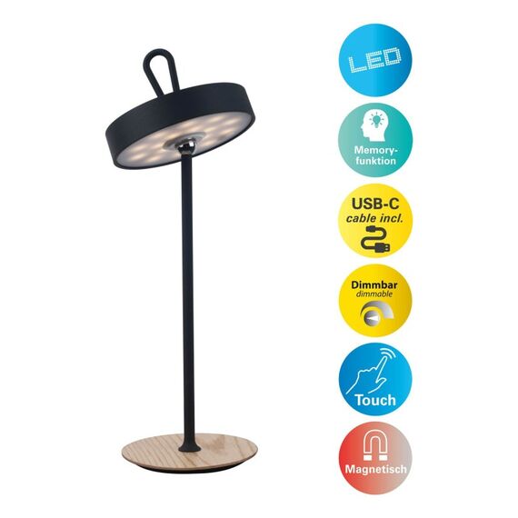 M. Schönenberger ELLI Tischleuchte 3 W LED E Schwarz, Farbe: Schwarz, 7 image