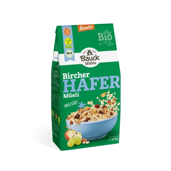 Bauck Mühle Hafer Müsli Bircher Demeter glutenfrei 425 g