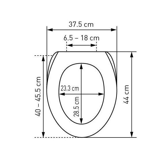 Diaqua Barbana Harter Toilettensitz Duroplast Grau