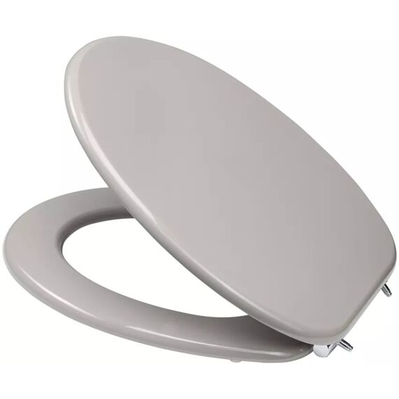 Diaqua Bilbao Harter Toilettensitz MDF-Platten, Kunststoff, Metall Graubraun, 3 image